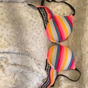 Victoria Secret multi color striped Bra 34D